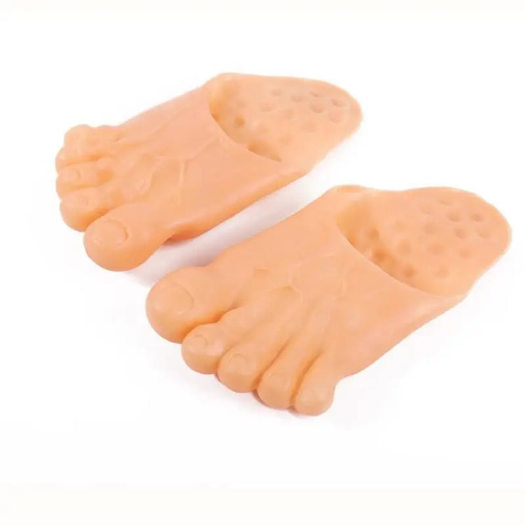 Barefoot Funny Feet Slippers Women Men Hilarious Big Foot Prank Shoes Simulat Five-Finger Toe Bigfoot Slippers Fairy Spoof Shoes